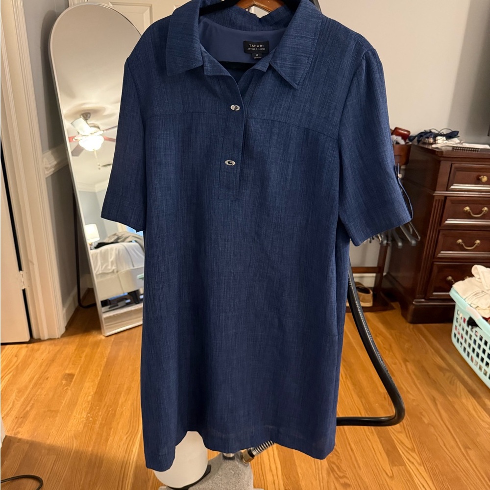 Denim Blue Short Sleeve Dress by Tahari